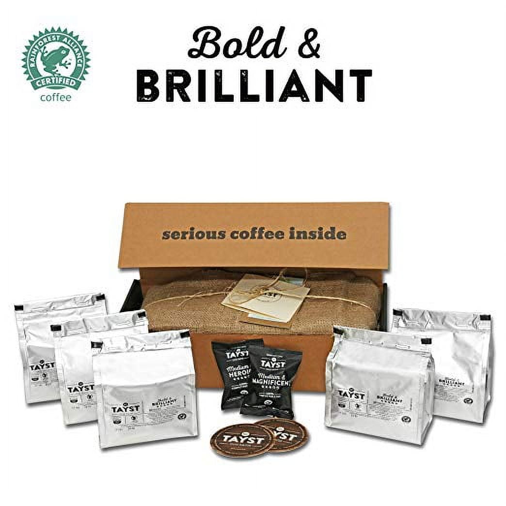 Tayst Rainforest Alliance Bold and Brilliant, Dark Roast Keurig Coffee Pods, 50 Ct