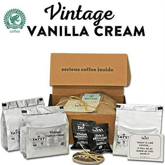 Tayst Rainforest Alliance Vintage Vanilla Cream Medium Roast, Keurig Coffee Pods, 30 Ct