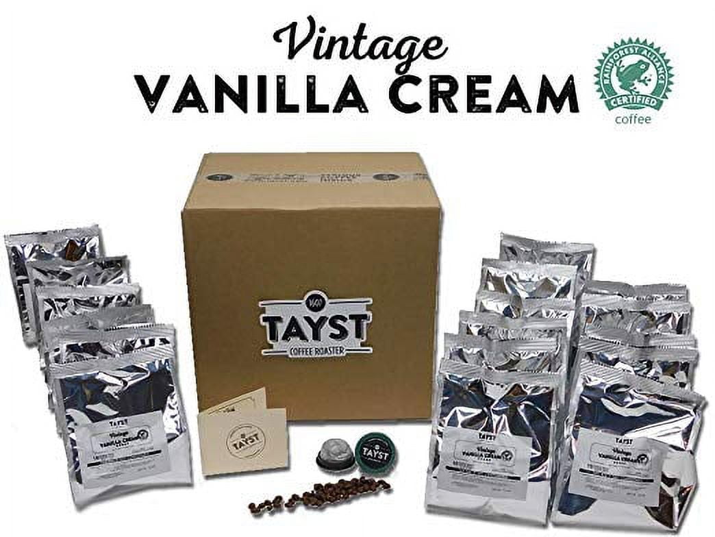 Tayst Vanilla Coffee Pods | 240 ct. Vintage Vanilla Cream | 100% Compostable Keurig K-Cup compatible | Gourmet Coffee in Earth Friendly packaging