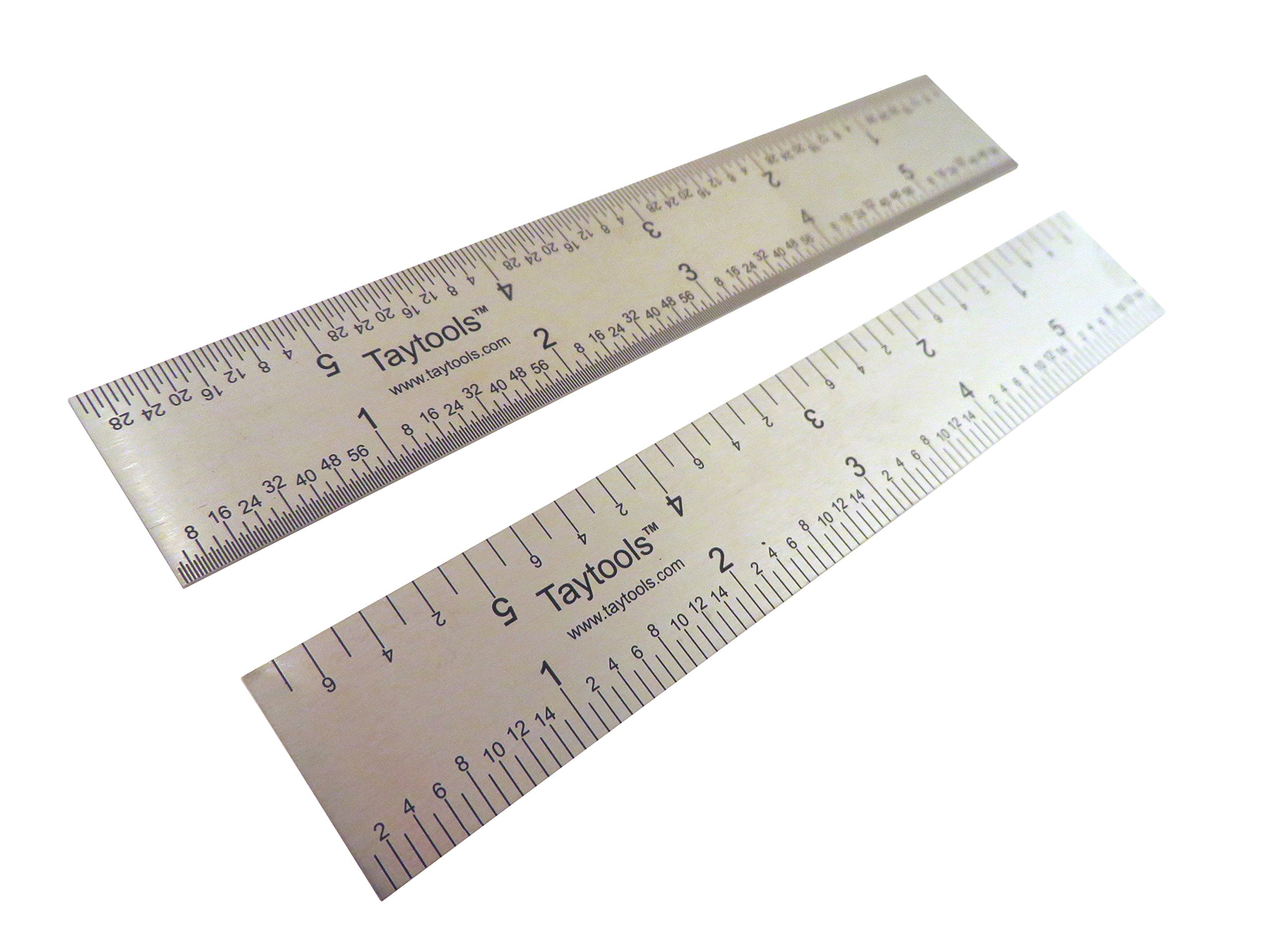 Taytools 6 Inch Rigid Machinist Rule Ruler Hardened Spring Steel 4R ...