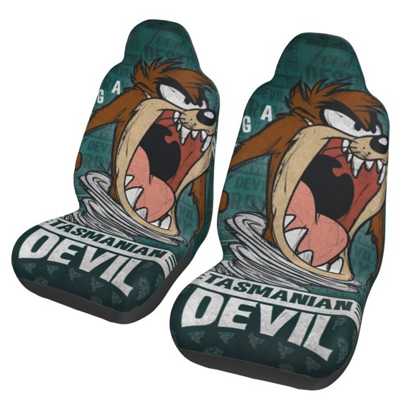 Taz Animal Man-,ia Car Seat Cover for Front Seat Cushion Protectors 2 Pcs Auto Accessories Bucket Seat Covers Art