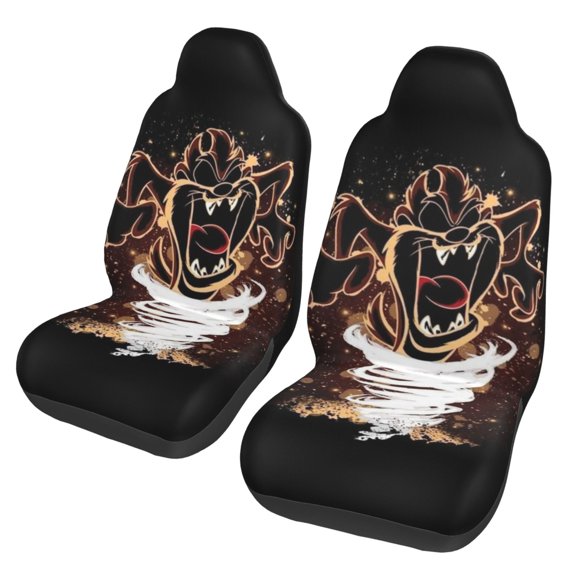 Taz Animal Man-,ia Car Seat Cover for Front Seat Cushion Protectors 2 Pcs Auto Accessories Bucket Seat Covers Art