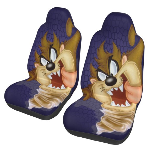 Taz Animal Man-,ia Car Seat Cover for Front Seat Cushion Protectors 2 Pcs Auto Accessories Bucket Seat Covers Art