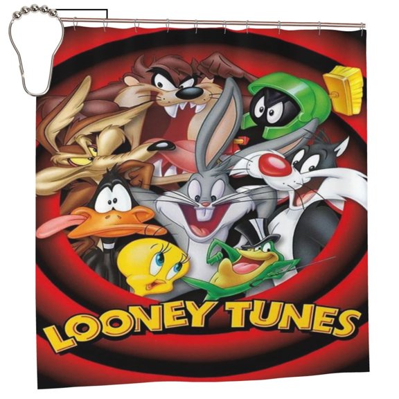 Taz Animal Man-,ia Shower Curtain Bathroom Curtain Sets with 12 Hooks Home Decor Waterproof Curtain Bathroom Accessories 72IN