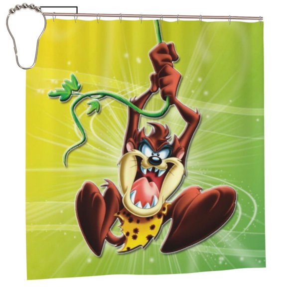 Taz Animal Man-,ia Shower Curtain Bathroom Curtain Sets with 12 Hooks Home Decor Waterproof Curtain Bathroom Accessories 72IN