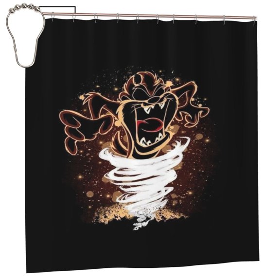 Taz Animal Man-,ia Shower Curtain Bathroom Curtain Sets with 12 Hooks Home Decor Waterproof Curtain Bathroom Accessories 72IN