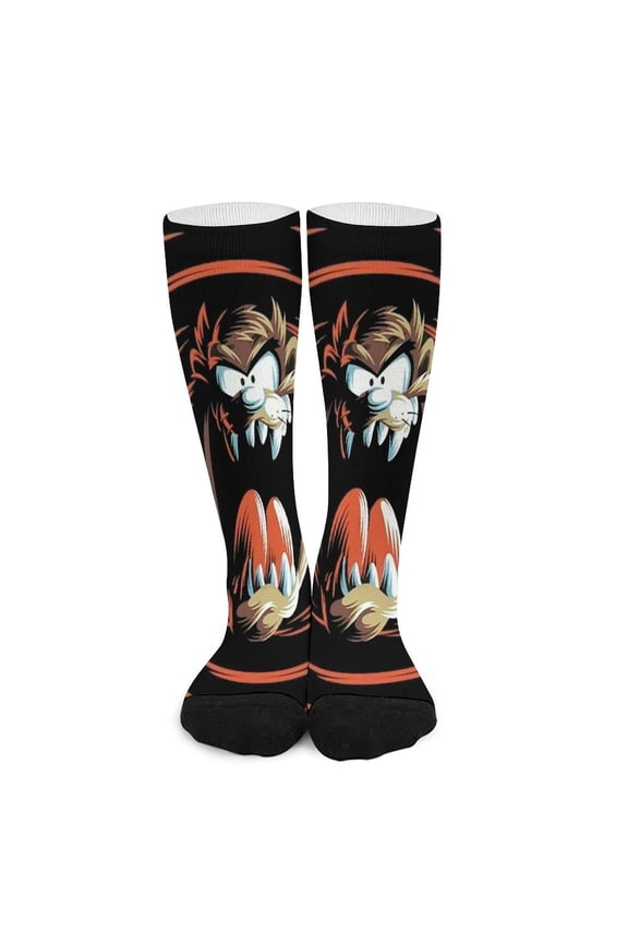 Taz Animal Mania Socks Crew Novelty Socks Casual Dress Socks Gifts For Men Women 16.5in