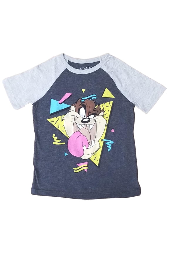 Boys Gray Short Sleeve Tasmanian Devil T-Shirt Tee Shirt 8