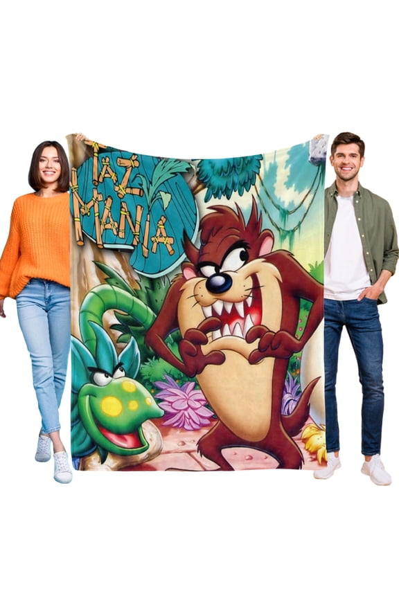 Taz Mania Throw Blanket Gifts for Fans Lover Girls Boys Women Present Hoodie Him Bed 50"x60"