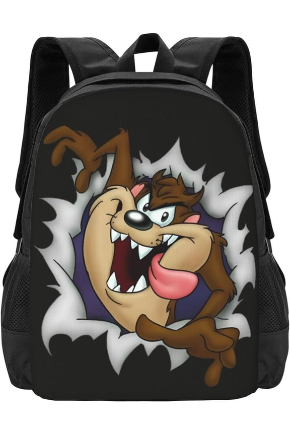 Taz Tazmanian Devil School Backpack Looney Tunes Travel Backpack Laptop Bag Cartoon Backpack Casual Daypack For Men Women