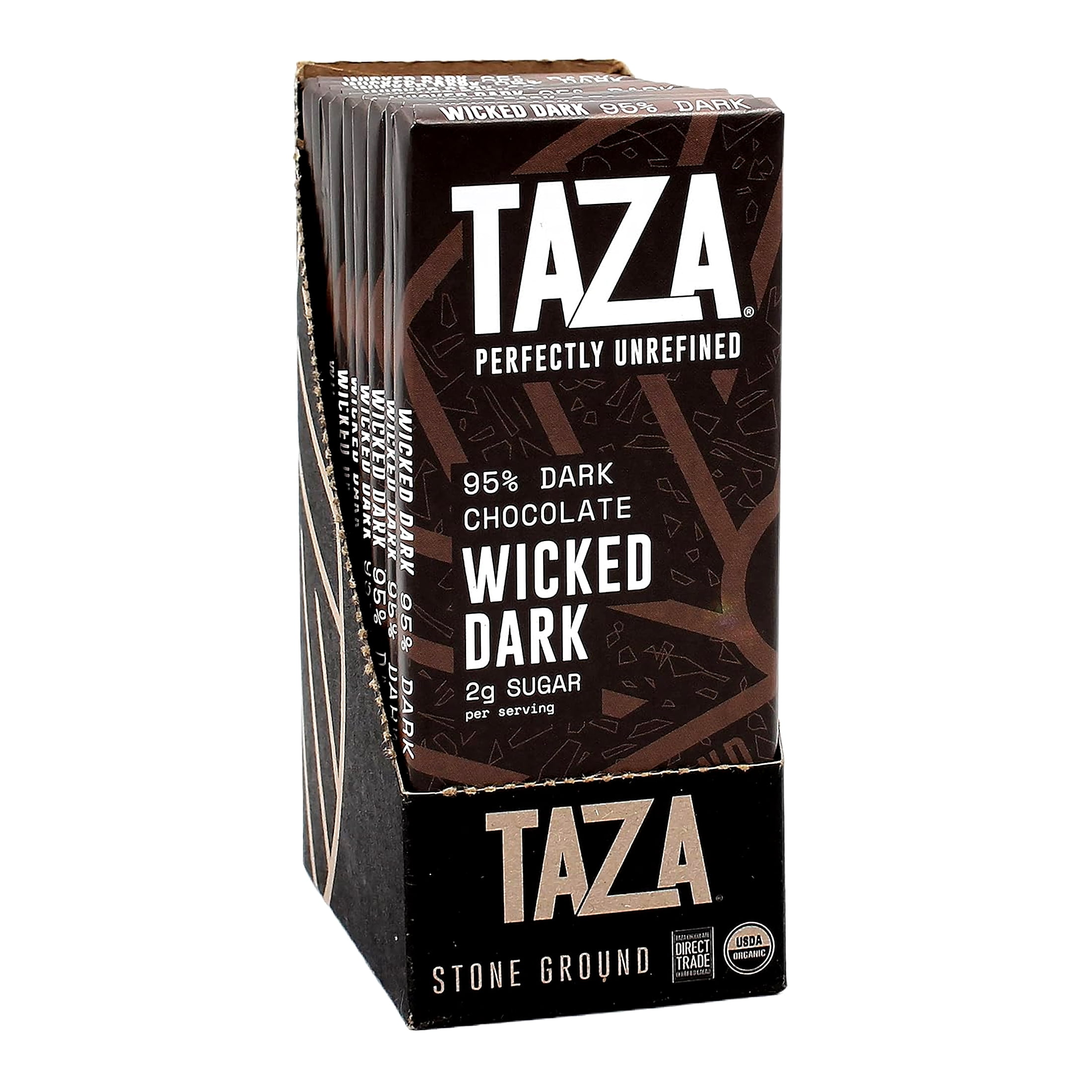 Taza Chocolate 95% Wicked Dark Chocolate Bar, 2.5 OZ