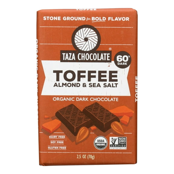 Taza Chocolate Chocolate Amaze Toffee Organic 2.5 oz (Pack of 10)