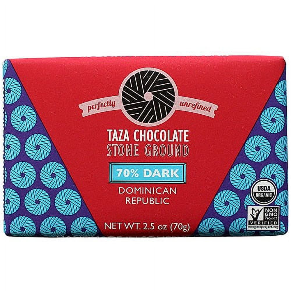 Taza Chocolate Organic 70 Dark Stone Ground Chocolate Bar 3 oz