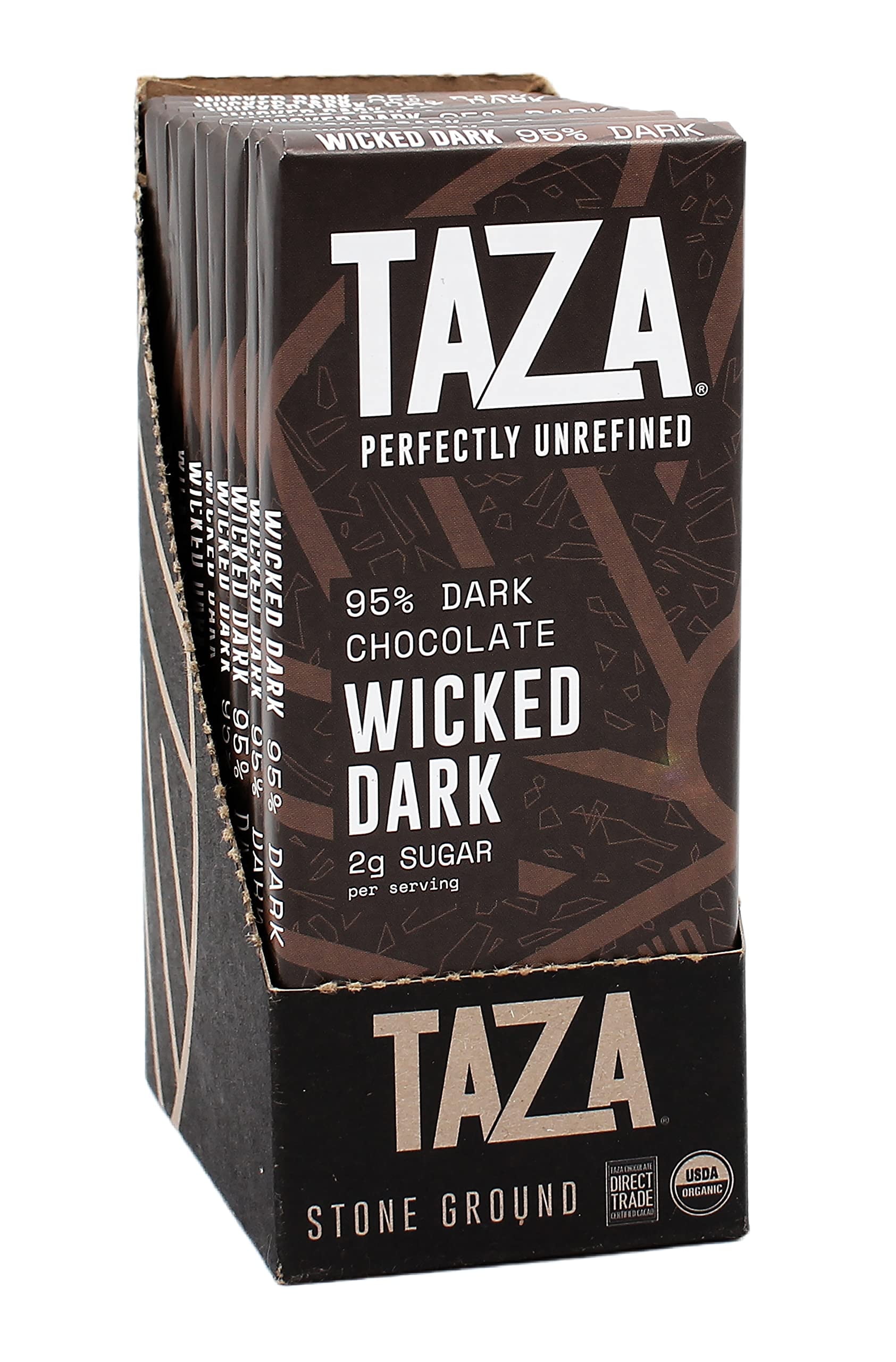 Taza Chocolate: Organic, Vegan, 95% Wicked Dark Stone Ground Amaze