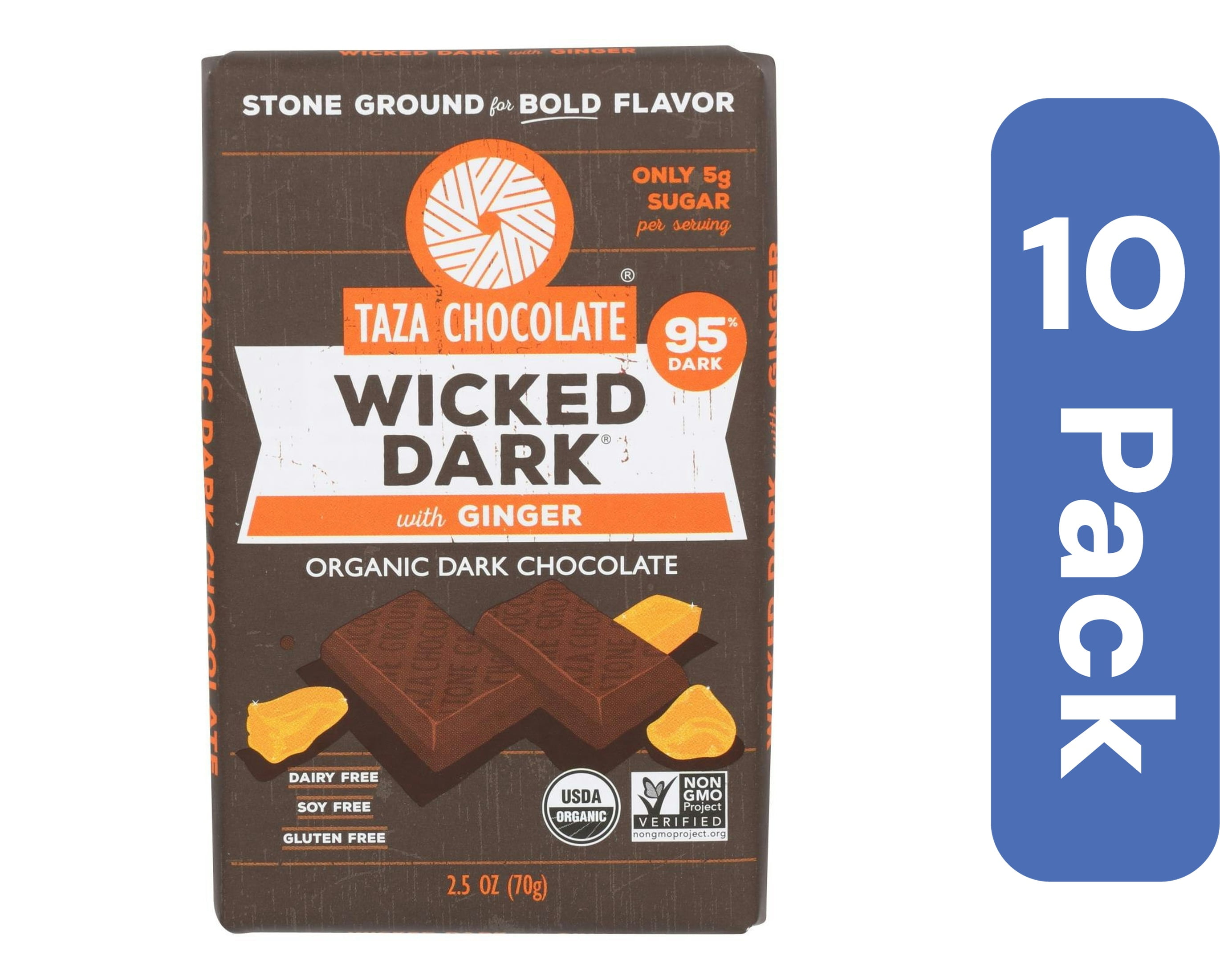 Taza Chocolate Wicked Dark Ginger Organic 2.5 oz (Pack Of 10)