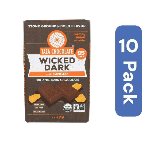 Taza Chocolate Wicked Dark Ginger Organic 2.5 oz (Pack Of 10)