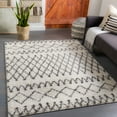 thumbnail image 1 of Taza shag Charcoal 6'7" x 9' Global Rectangle Area Rug, 1 of 2