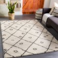 thumbnail image 1 of Taza shag Charcoal 6'7" x 9' Global Rectangle Area Rug, 1 of 3