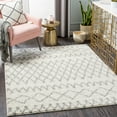thumbnail image 1 of Taza shag Cream 5'2" x 7' Global Rectangle Area Rug, 1 of 3