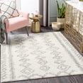 thumbnail image 1 of Taza shag Gray 6'7" x 9' Global Rectangle Area Rug, 1 of 6