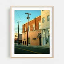 Tazewell Street, Wytheville - Wytheville Virginia Photography Oak Framed Wall Art Print 16 x 20 inches