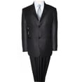 thumbnail image 1 of Tazio Solid with SatinTrim 2 Button Vested Notch Lapel Boys Suits, Black - 7, 1 of 1