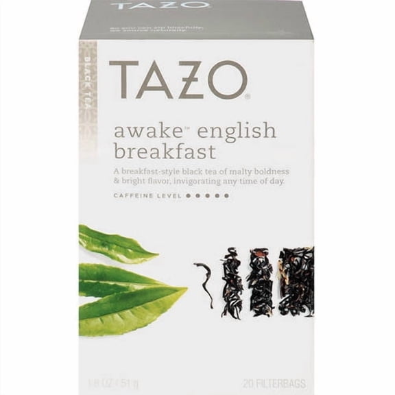 Tazo, Awake English Breakfast Black Tea, Tea Bags, 20 Ct