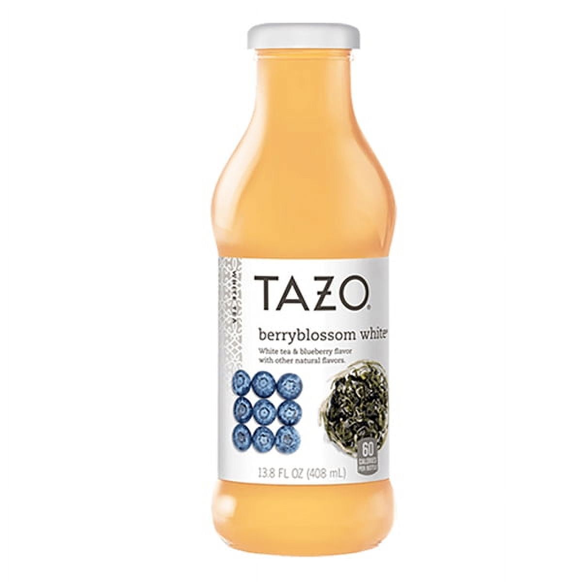 Tazo Berryblossom White Tea 13.8 oz Glass Bottles Pack of 12