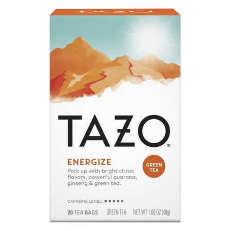 Tazo, Energize, Green Tea Bags, 1.41 oz, 20 Tea Bags