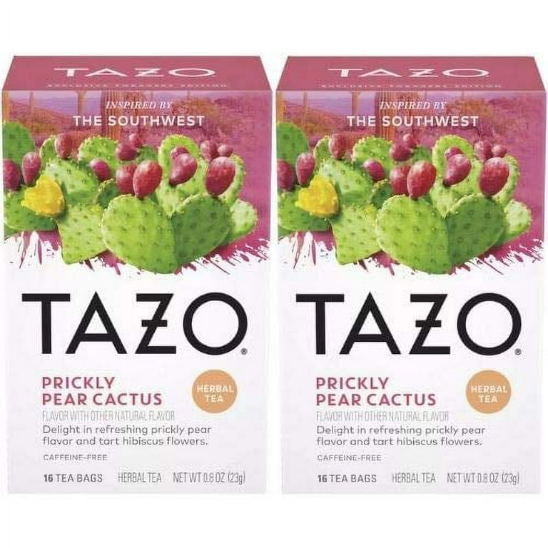 Tazo Foragers Prickly Pear Cactus Tea 16ct Herbal Tea Bags 2pk