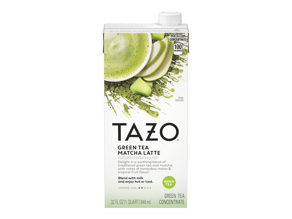Tazo Green Tea Matcha Latte Tea concentrate 32 fl.oz pack of 6