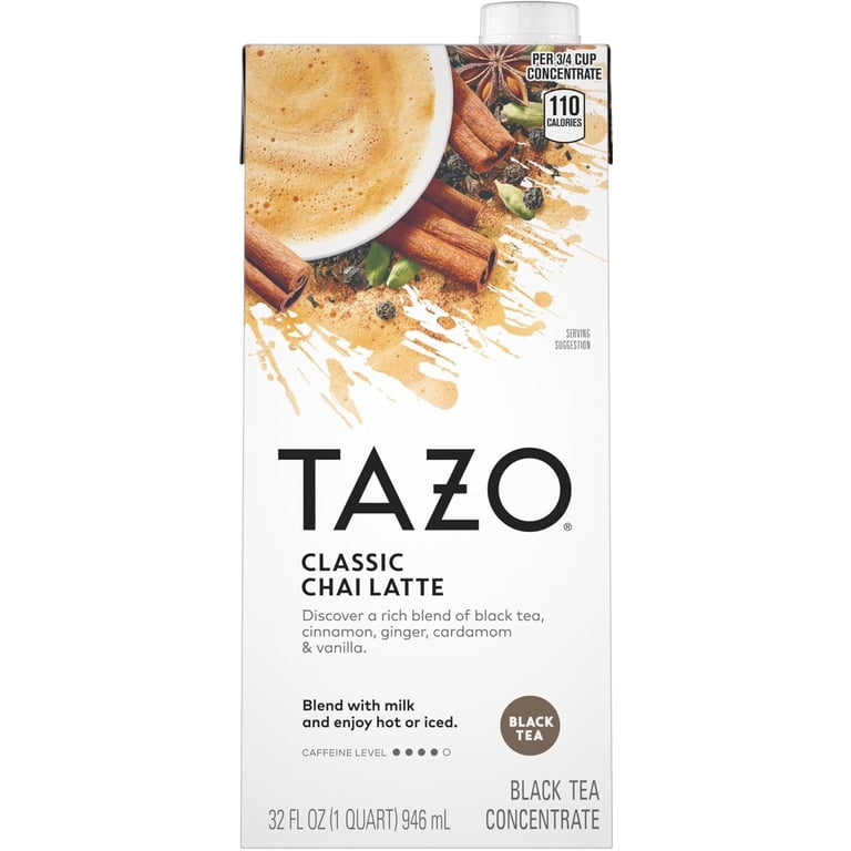 Tazo Highly Caffeinated Chai Black Tea Concentrate for Hot or Iced