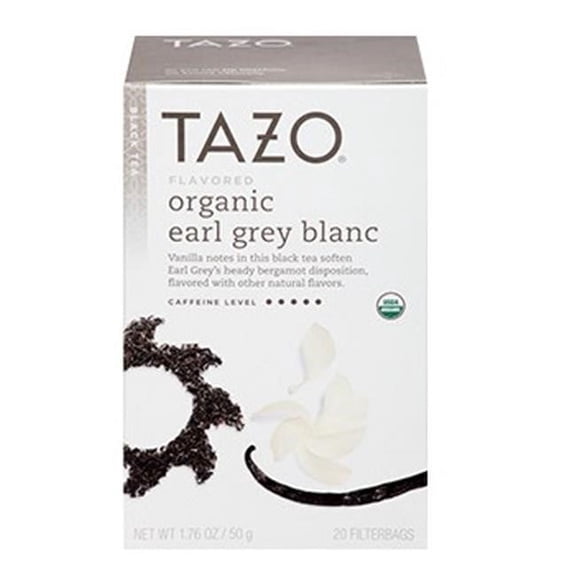 Tazo Organic Earl Grey Blanc Black Tea Tea Bags 20 ct. Box