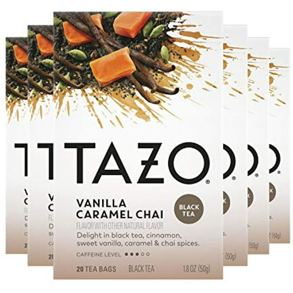 Tazo Tea Bags, Chai Tea, Vanilla Caramel, 20 Count (Pack Of 6)