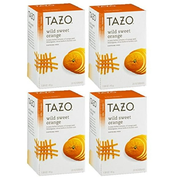Tazo Wild Sweet Orange Herbal Tea, 20 Ct(Pack Of 4)