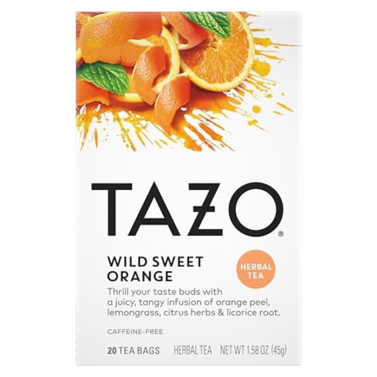 Tazo Brand Wild Sweet Orange Herbal Tea, 20 ct Pack - Walmart.com