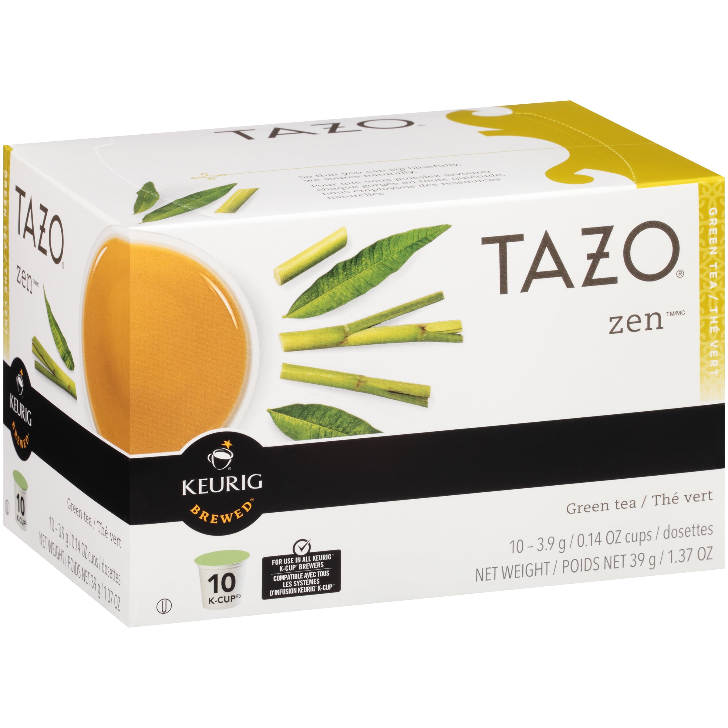 Tazo, Zen Green Tea KCups, Tea Pods, 10 Count Box