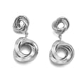 thumbnail image 1 of Tazza-Silver Tone Metal Interlocking Post Earring, 1 of 2