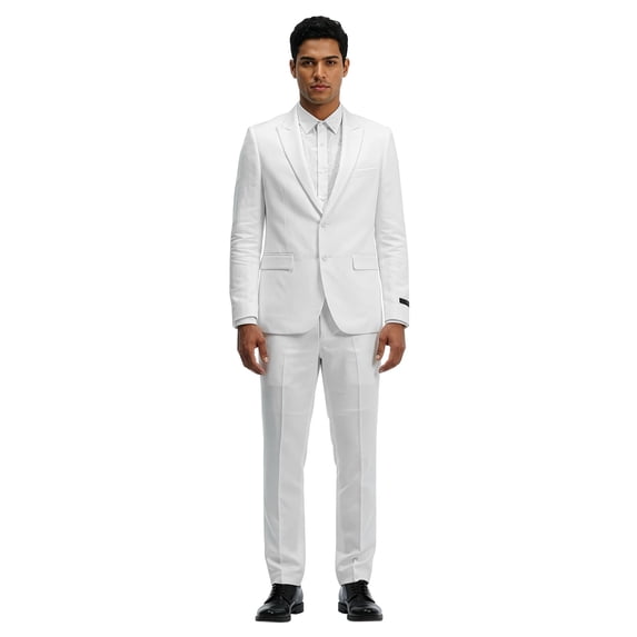 Tazzio Skinny Fit Linen 2 Piece Suit Set