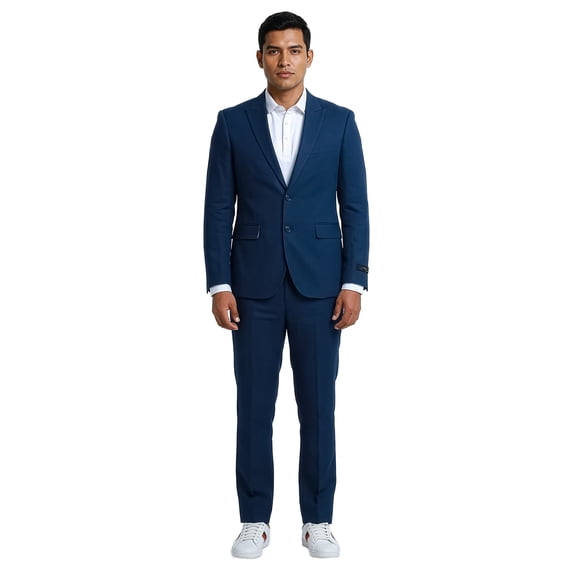Tazzio Skinny Fit Linen 2 Piece Suit Set