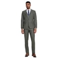 thumbnail image 1 of Tazzio Skinny Fit Sharkskin 3 Piece Suit Set with Wide Peak Lapel, 1 of 4