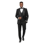Tazzio Skinny Fit Shawl Collar 3 Piece Tuxedo Suit Set