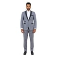 thumbnail image 1 of Tazzio Slim Fit Satin Shawl Lapel 2 Piece Tuxedo Suit Set, 1 of 4