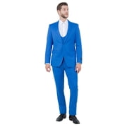 Tazzio Ultra Slim Solid 3 Piece Suit Set, 15 Color Options
