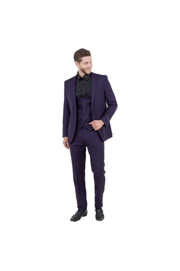 Ultra Slim Solid 3 Piece Suit Set, 15 Color Options