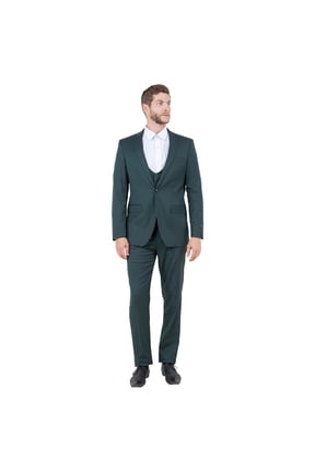 Ultra Slim Solid 3 Piece Suit Set, 15 Color Options