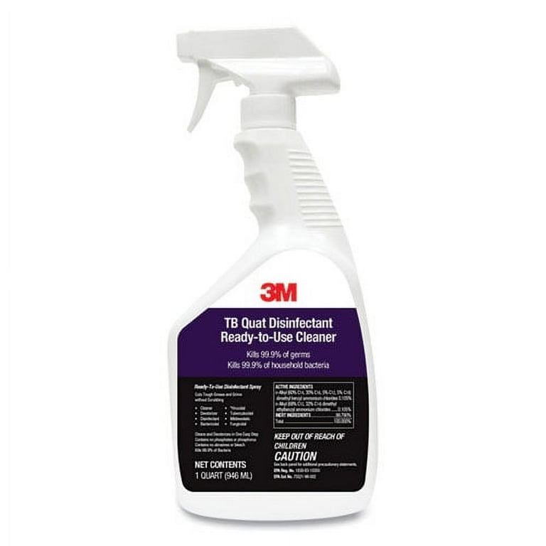 TB Quat Disinfectant Ready-to-Use Cleaner, Lemon Scent, 1 qt Bottle TB Quat Disinfectant Ready-to-Use Cleaner, Lemon Scent, 1 qt Bottle