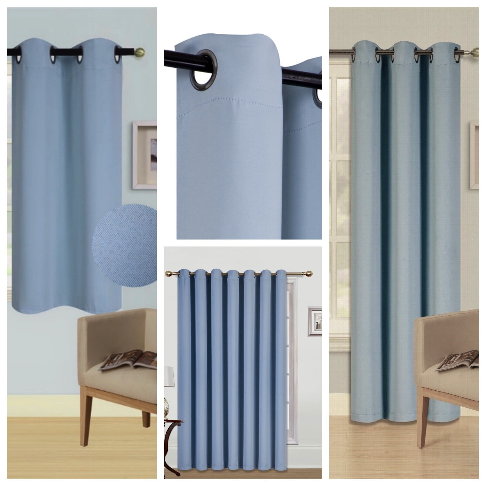 Tbboys Insulated Thermal Opaque Blackout with Silver Grommet Window