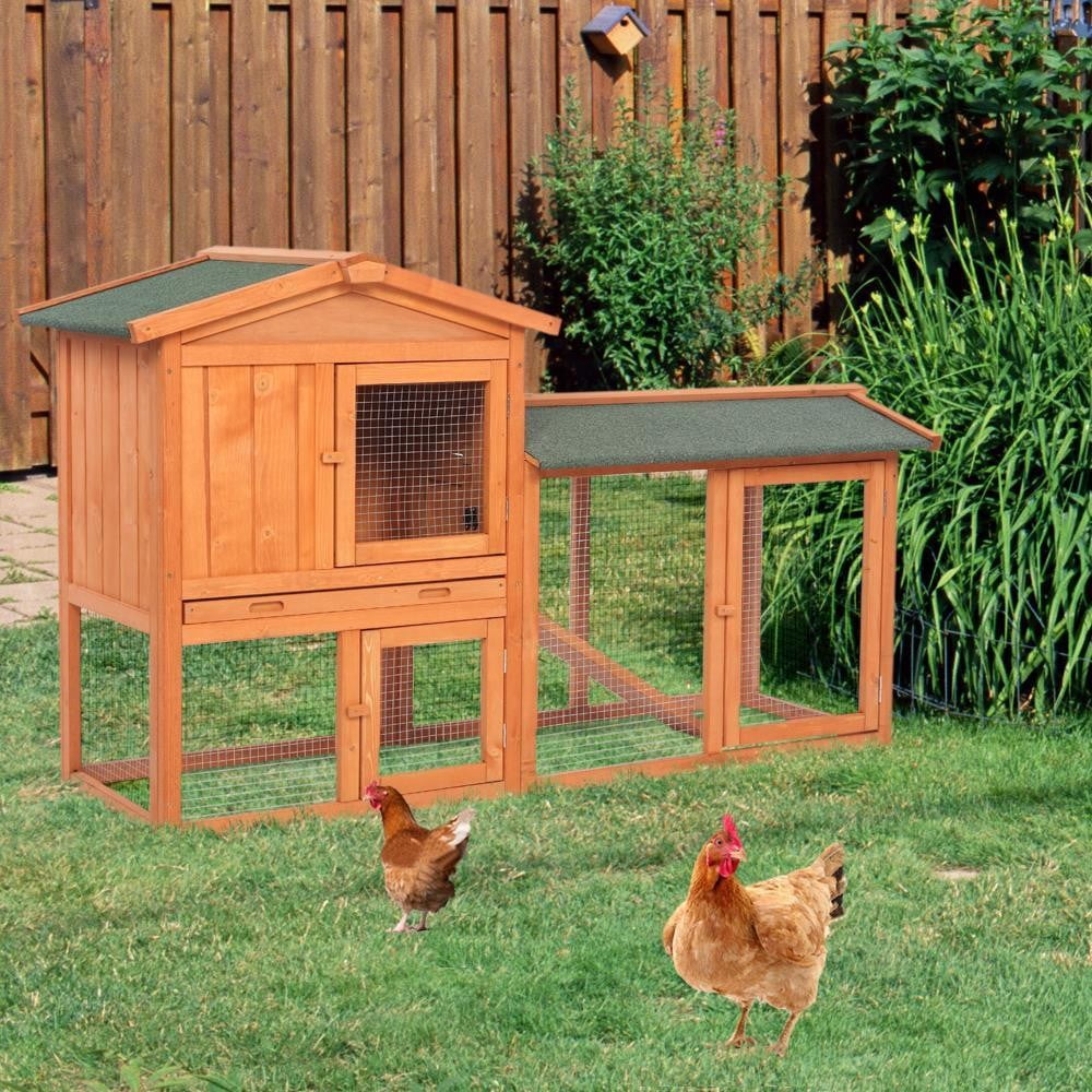 Tbboys Wooden Rabbit Hutch Pet Cage Shelter Hen House with Waterproof ...