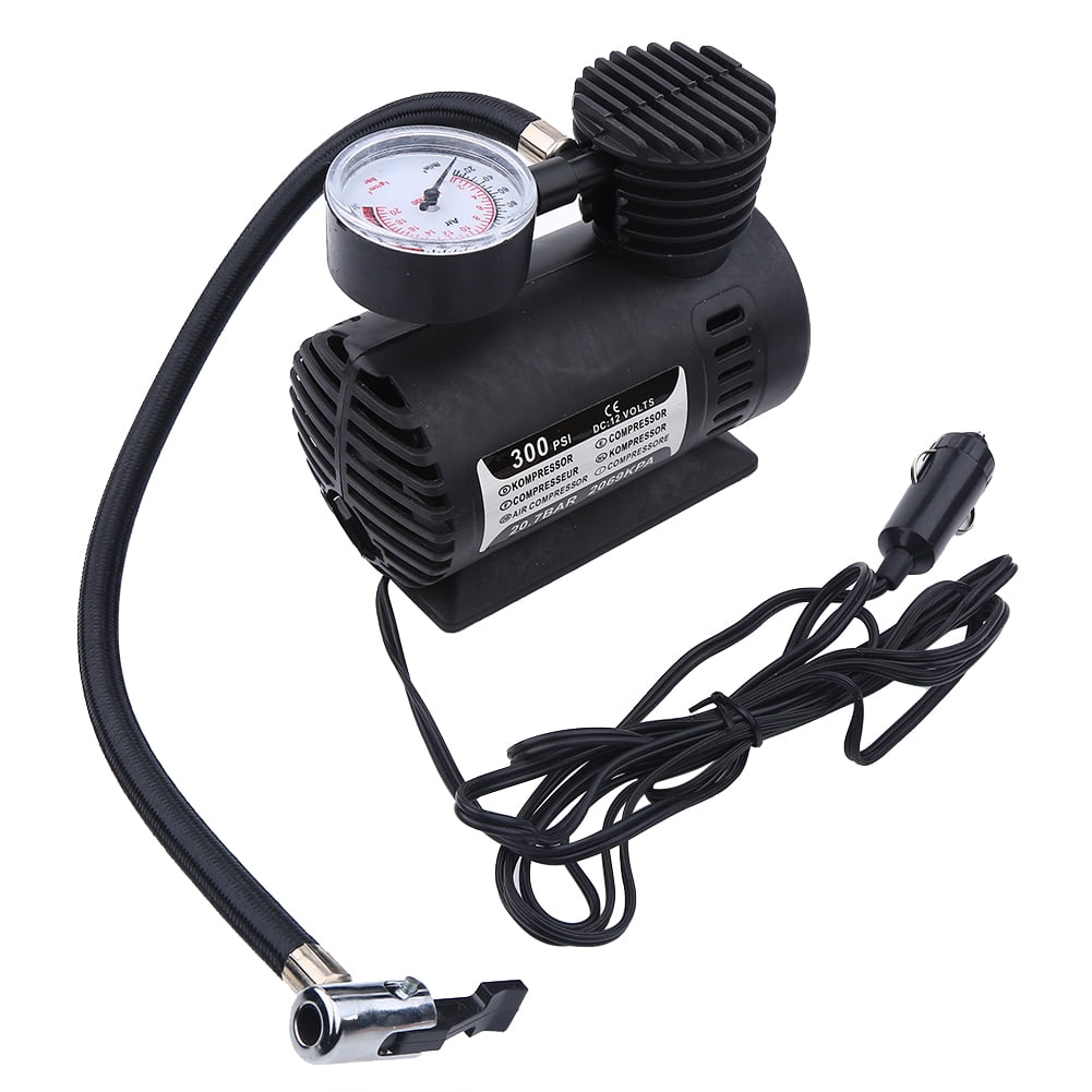 Tbest Portable Mini ABS Black 300 PSI 1-Stage Electric Air Compressor Pump 10 gal